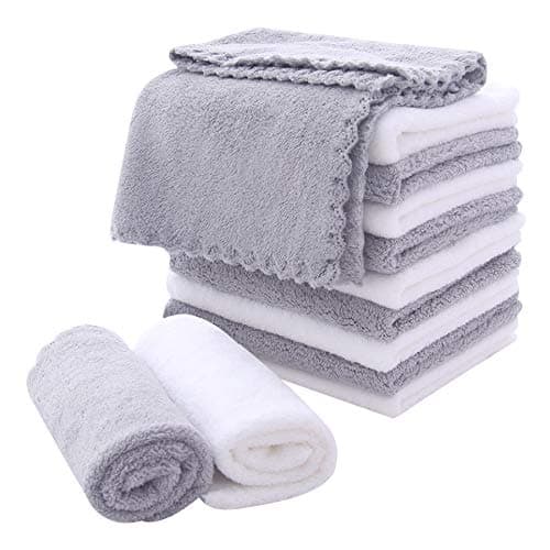 MOONQUEEN Microfiber Facial Cloths, 12 pack